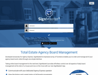 signmaster.agencyexpress.net screenshot