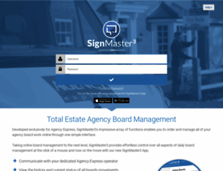 signmaster1.agencyexpress.net screenshot