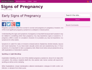 signsofpregnancy.org screenshot
