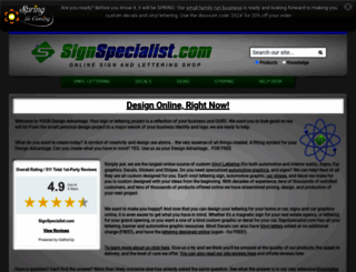 signspecialist.com screenshot