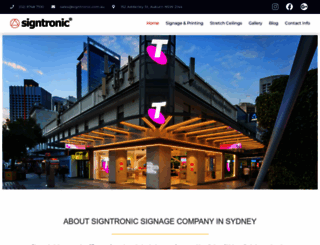 signtronic.com.au screenshot