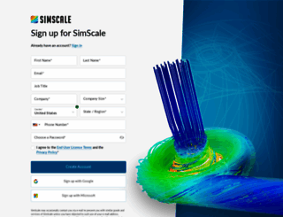 signup.simscale.com screenshot