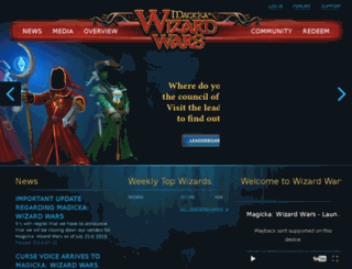 signup.wizardwars.com screenshot