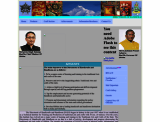 sikkimcrafts.gov.in screenshot