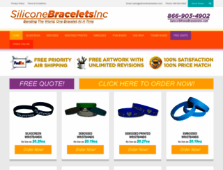 siliconebraceletsinc.com screenshot