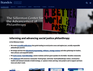 sillermancenter.brandeis.edu screenshot