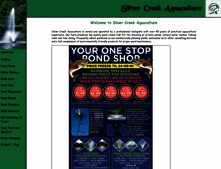 silvercreekponds.com screenshot
