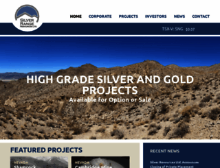 silverrangeresources.com screenshot