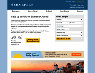 silversea.cruiselines.com screenshot