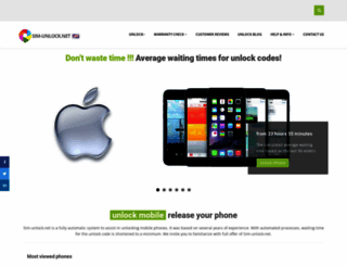 sim-unlock.net screenshot