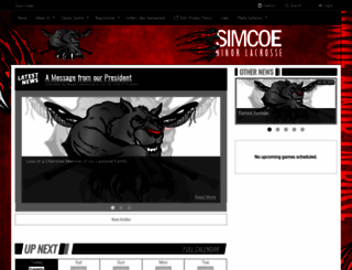 simcoeminorlacrosse.ca screenshot