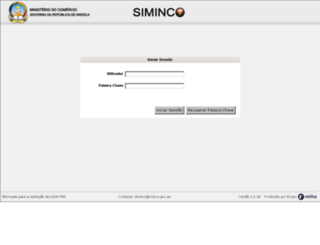 simincob.minco.gov.ao screenshot