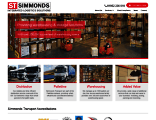 simmondstransport.co.uk screenshot