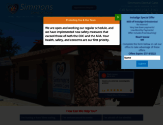 simmonsdentalcare.com screenshot