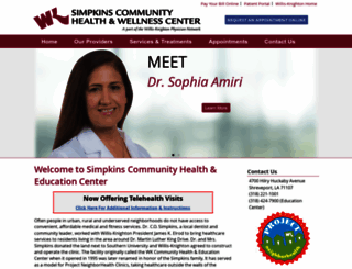 simpkinshealthcenter.com screenshot