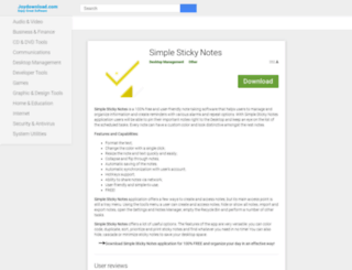 simple-sticky-notes.joydownload.com screenshot