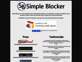 simpleblocker.com screenshot