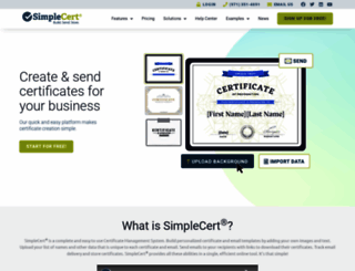 simplecert.net screenshot