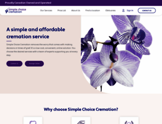 simplechoicecremation.ca screenshot