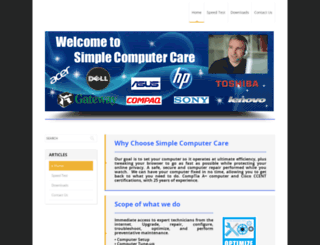 simplecomputercare.com screenshot