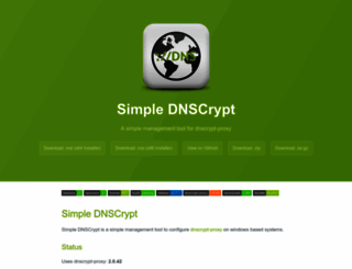 simplednscrypt.org screenshot