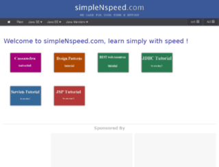 simplenspeed.com screenshot