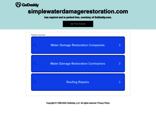 simplewaterdamagerestoration.com screenshot