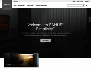 simplicity.sanus.com screenshot