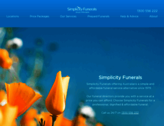 simplicityfunerals.com.au screenshot
