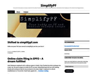 simplifypf.wordpress.com screenshot