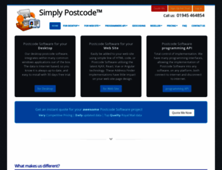 simply-postcode-lookup.com screenshot