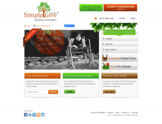 simplygive.org.in screenshot
