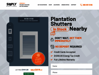 simplyshutters.com screenshot
