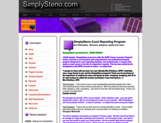 simplysteno.com screenshot