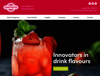 simpsonsbeverages.com screenshot