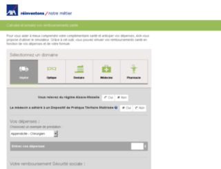 simulateursante.axa.fr screenshot
