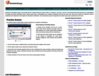 simulationexams.com screenshot