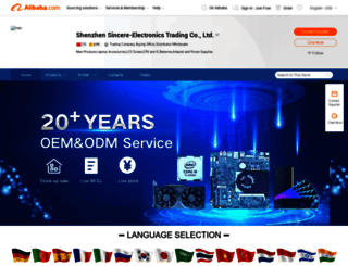 sincere-electronics.en.alibaba.com screenshot