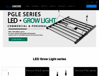 sincore-lighting.com screenshot