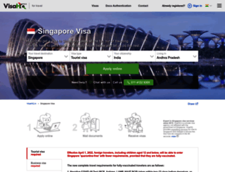 singapore.visahq.in screenshot