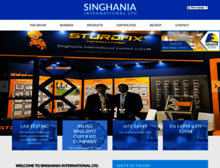 singhaniainternational.com screenshot