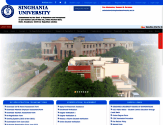 singhaniauniversity.co.in screenshot
