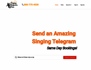 singingtelegramsnow.com screenshot