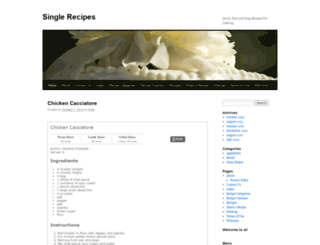singlerecipes.com screenshot