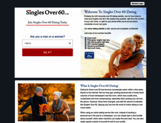 singlesover60.co.uk screenshot