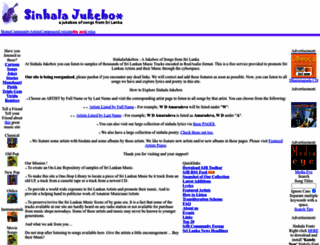 sinhalajukebox.com screenshot