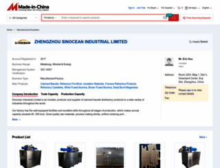 sinoceanrefractory.en.made-in-china.com screenshot