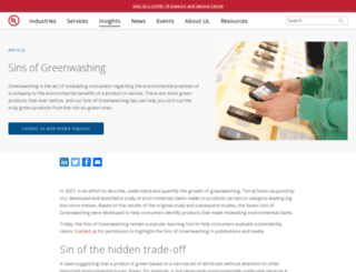 sinsofgreenwashing.com screenshot