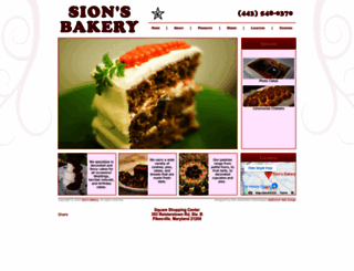 sionsbakery.com screenshot