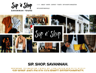 sipnshopsavannahtours.com screenshot